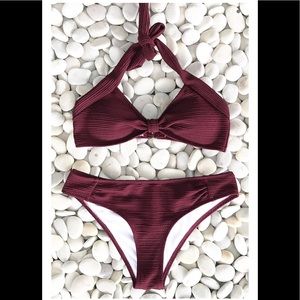 Cupshe Happy Ferris Wheel Halter Bikini Set